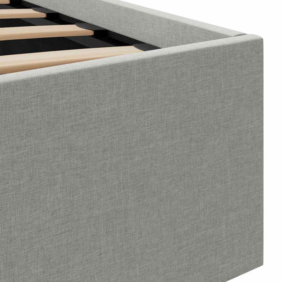 Cama hidráulica almacenaje sin colchón gris claro 180x200