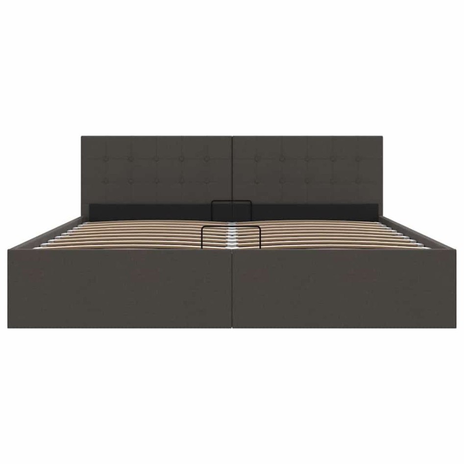 Cama canapé hidráulica de almacenaje sin colchón gris