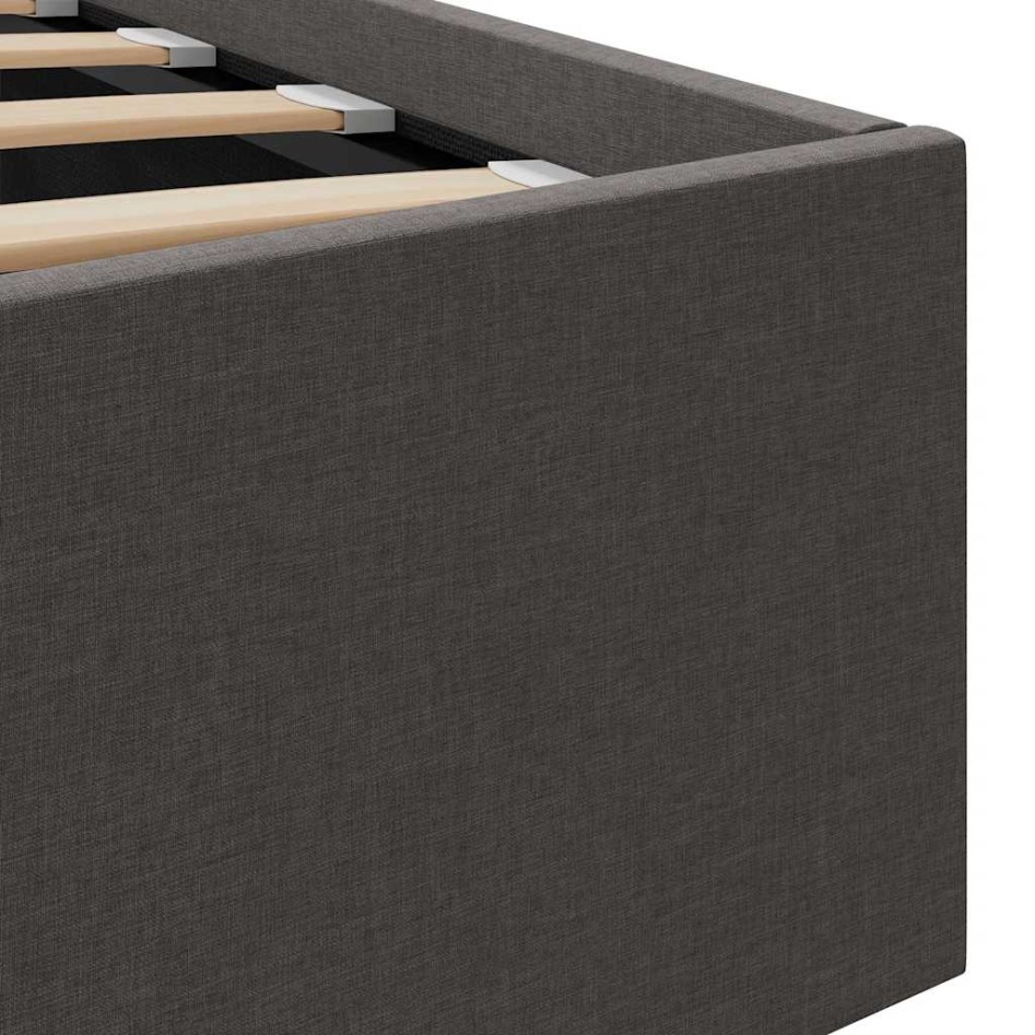 Cama canapé hidráulica de almacenaje sin colchón gris