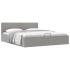 Cama hidráulica almacenaje sin colchón gris claro 180x200