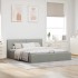 Cama hidráulica almacenaje sin colchón gris claro 180x200