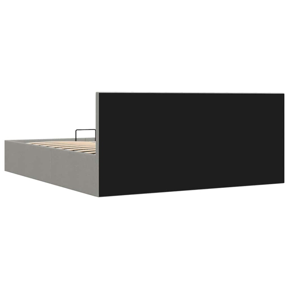 Cama hidráulica almacenaje sin colchón gris claro 180x200