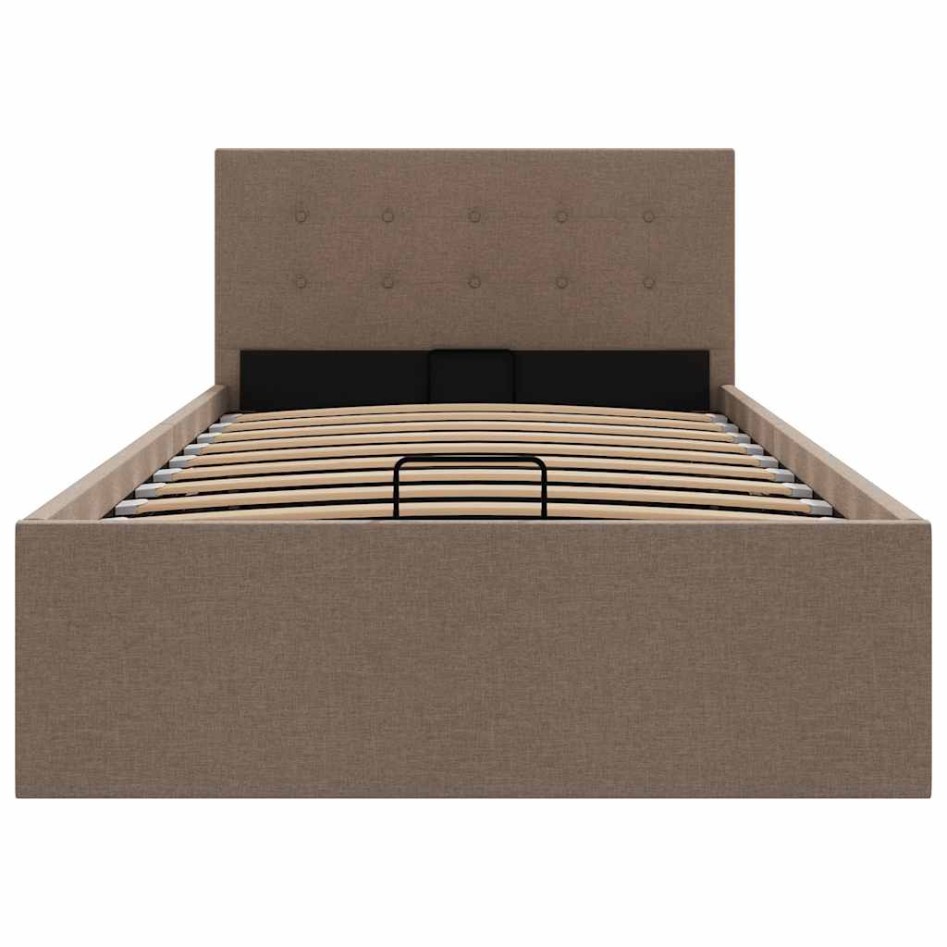 Cama canapé hidráulica almacenaje sin colchón taupe