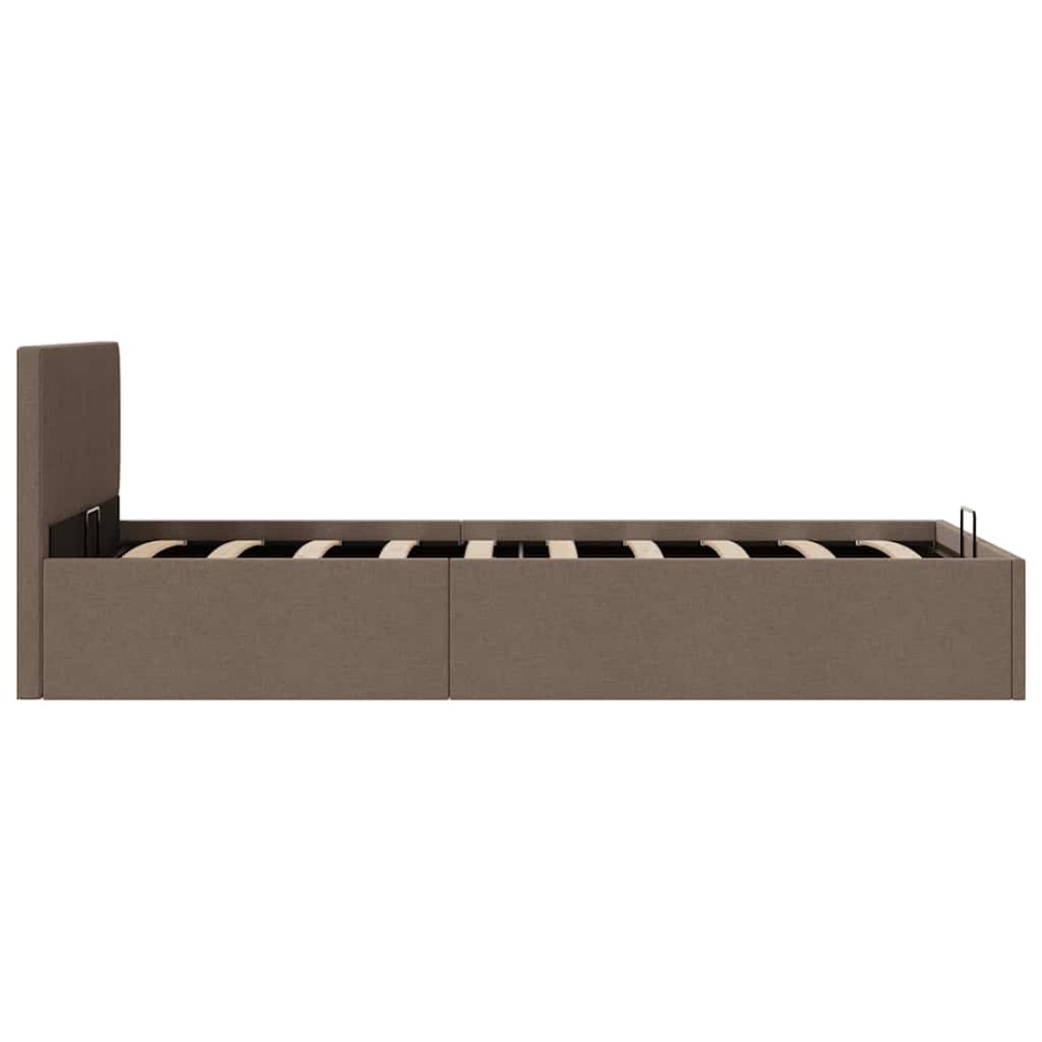 Cama canapé hidráulica almacenaje sin colchón taupe