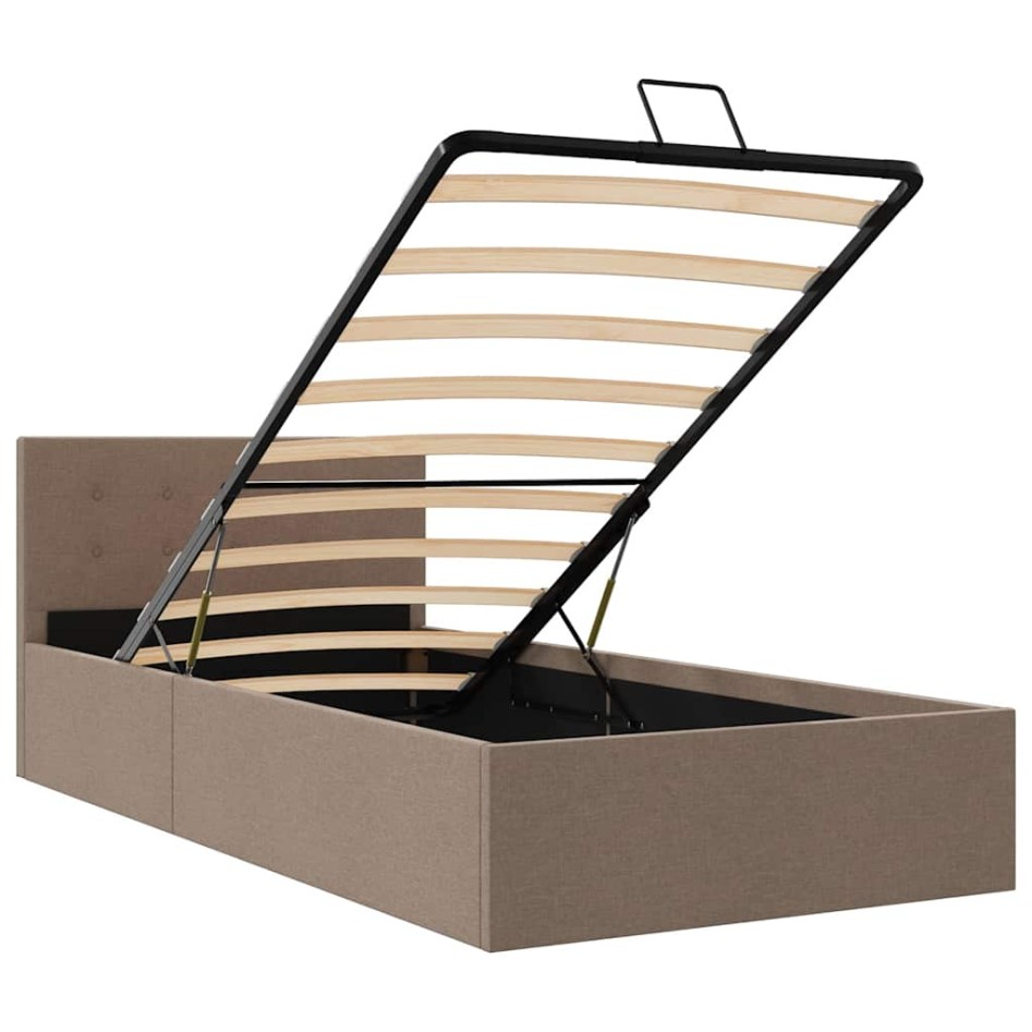 Cama canapé hidráulica almacenaje sin colchón taupe