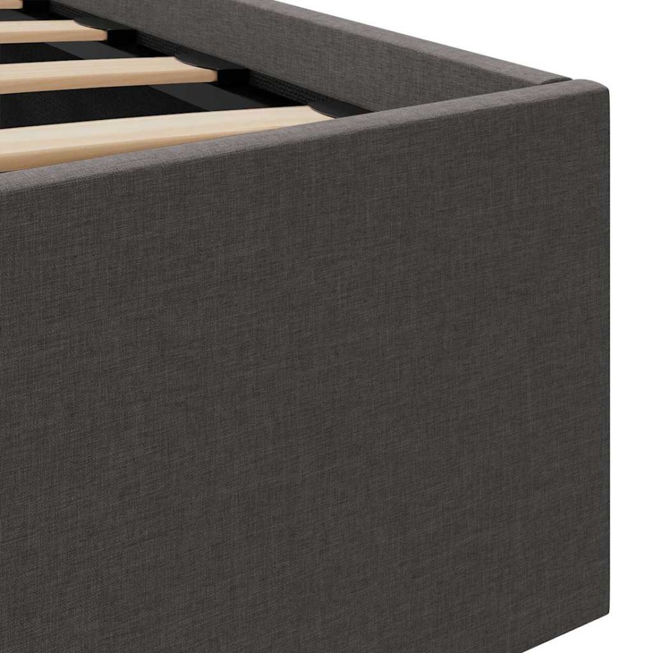 Cama canapé hidráulica de almacenaje sin colchón gris