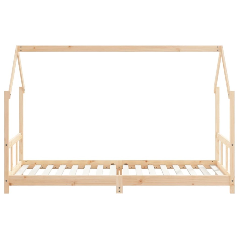 Estructura de cama para niños madera maciza de pino 90x200
