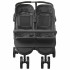 Carrito para gemelos de acero gris