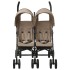 Carrito para gemelos de acero gris