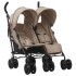 Carrito para gemelos de acero gris