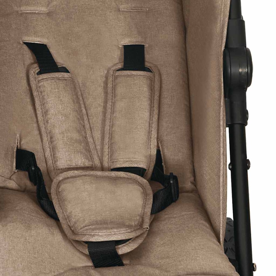 Carrito para gemelos de acero gris