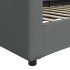 Sofá cama sin colchón tela gris oscuro 80x200