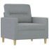 Sillón con taburete tela gris claro 60