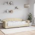 Sofá cama sin colchón tela crema 90x200