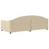 Sofá cama sin colchón tela crema 90x200