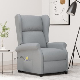 Sillón de masaje elevable tela gris