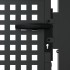 Puerta de jardín acero gris antracita 105x225