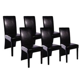 Sillas de comedor 6 unidades cuero artificial