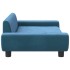 Cama para perros de terciopelo azul 100x54x33