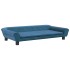 Cama para perros de terciopelo azul 100x50x21