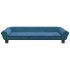 Cama para perros de terciopelo azul 100x50x21