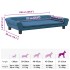 Cama para perros de terciopelo azul 100x50x21