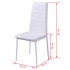 Conjunto de mesa de comedor 7 piezas blanco y