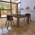 Sillas de comedor 2 unidades madera curvada y cuero