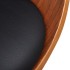Sillas de comedor 2 unidades madera curvada y cuero