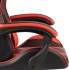 Silla gaming de cuero sintético negro y