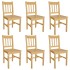 Sillas de comedor 6 unidades de madera de