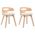 Sillas de comedor 2 uds madera curvada y cuero sintético