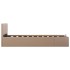 Cama canapé hidráulica cuero sintético capuchino 100x200