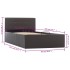 Cama canapé hidráulica cuero sintético gris 90x200