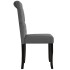 Sillas de comedor 6 unidades tela gris