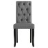 Sillas de comedor 6 unidades tela gris