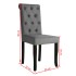 Sillas de comedor 6 unidades tela gris