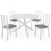 Juego de muebles de comedor 5 piezas MDF blanco