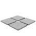 Placa de peso para sombrilla 4 uds granito gris cuadrada