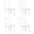Conjunto de comedor 5 piezas madera maciza de caucho
