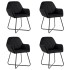 Sillas de comedor 4 unidades terciopelo