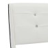 Cama con colchón viscoelástico cuero sintético blanco 90x200