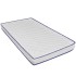 Cama con colchón viscoelástico cuero sintético blanco 90x200