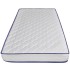 Cama con colchón viscoelástico cuero sintético blanco 90x200