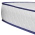 Cama con colchón viscoelástico cuero sintético blanco 90x200
