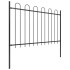 Valla de jardín con puntas de aro acero negro 5,1x1,2