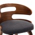 Sillas de comedor 4 unidades madera curvada y tela gris