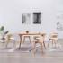 Sillas de comedor 4 uds madera curvada y cuero sintético
