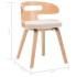 Sillas de comedor 4 uds madera curvada y cuero sintético