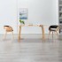 Sillas de comedor 2 uds madera curvada y cuero sintético